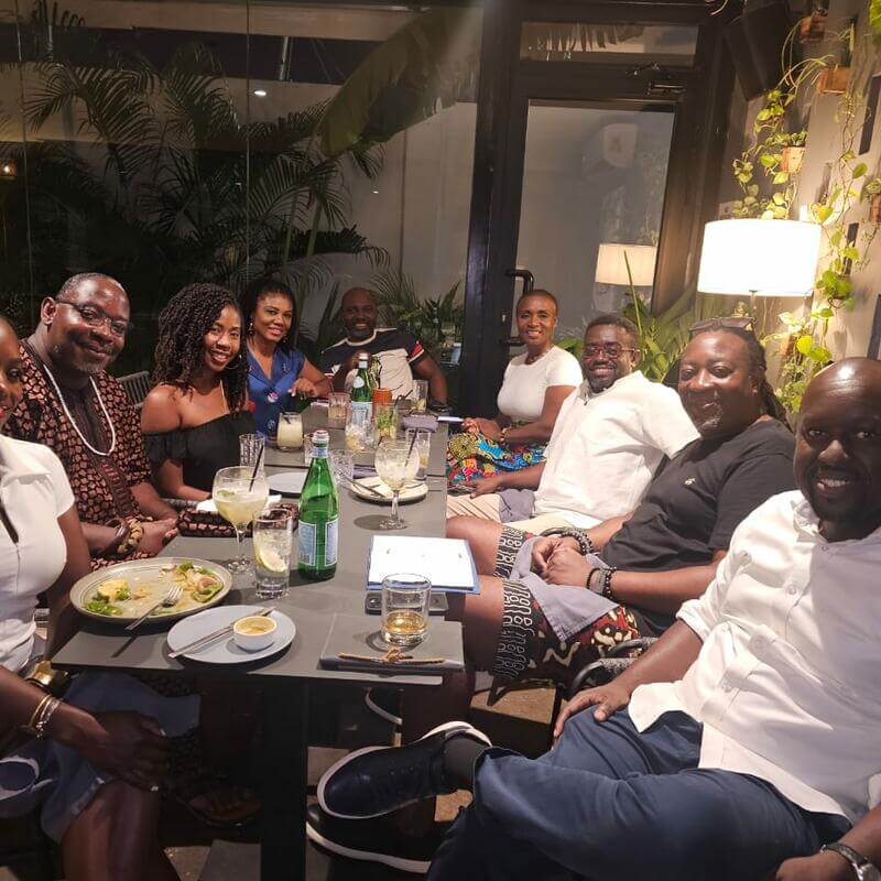 Group of HUAC Ghana members at dinner