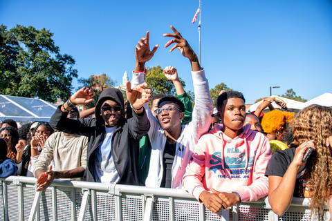 alumni at football game