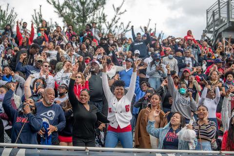 HU football game crowd photo