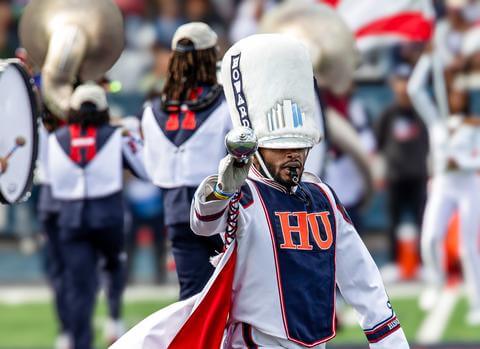 Howard's drum major at Homecoming 99