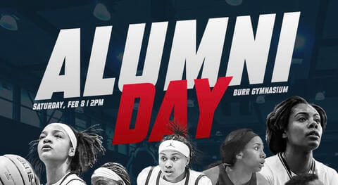 HU Women's Basketball Alumni Day banner