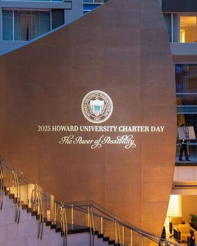 2025 Howard University Charter Day Power of Possibility projection at hotel
