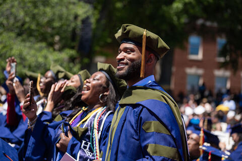 Graduate Looking At Stage at Howard’s 2025 Commencement