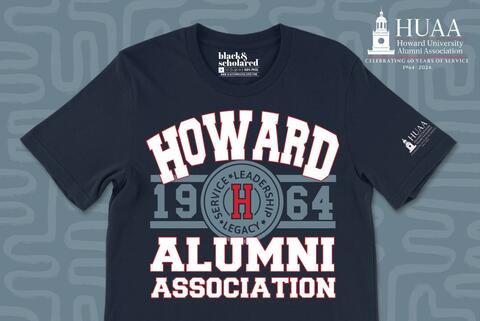 Mockup of HUAA 60th anniversary shirt