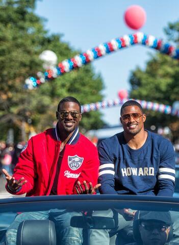 HU coach and HU actor alum riding in Homecoming parade