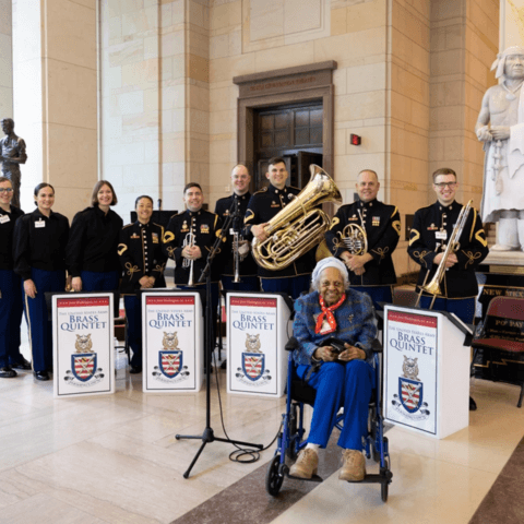 106-year old Dorothy Boggess being honored