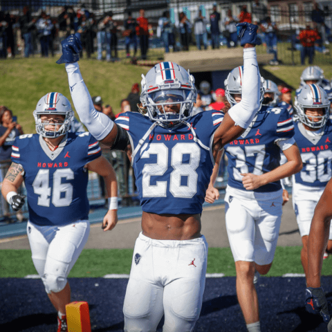 Football team entering