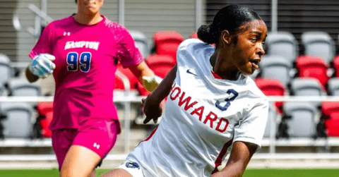 HU Soccer player looking to dribble