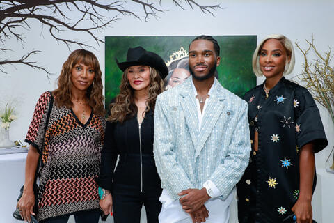 Jordan Toombs, Kelly Rowland and others at Jordan’s exhibit