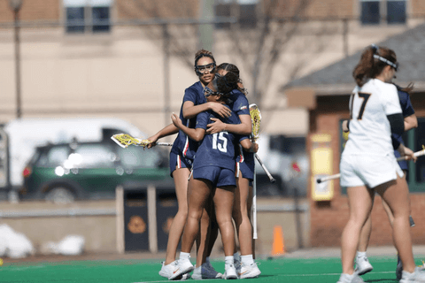 Players celebrating on the field